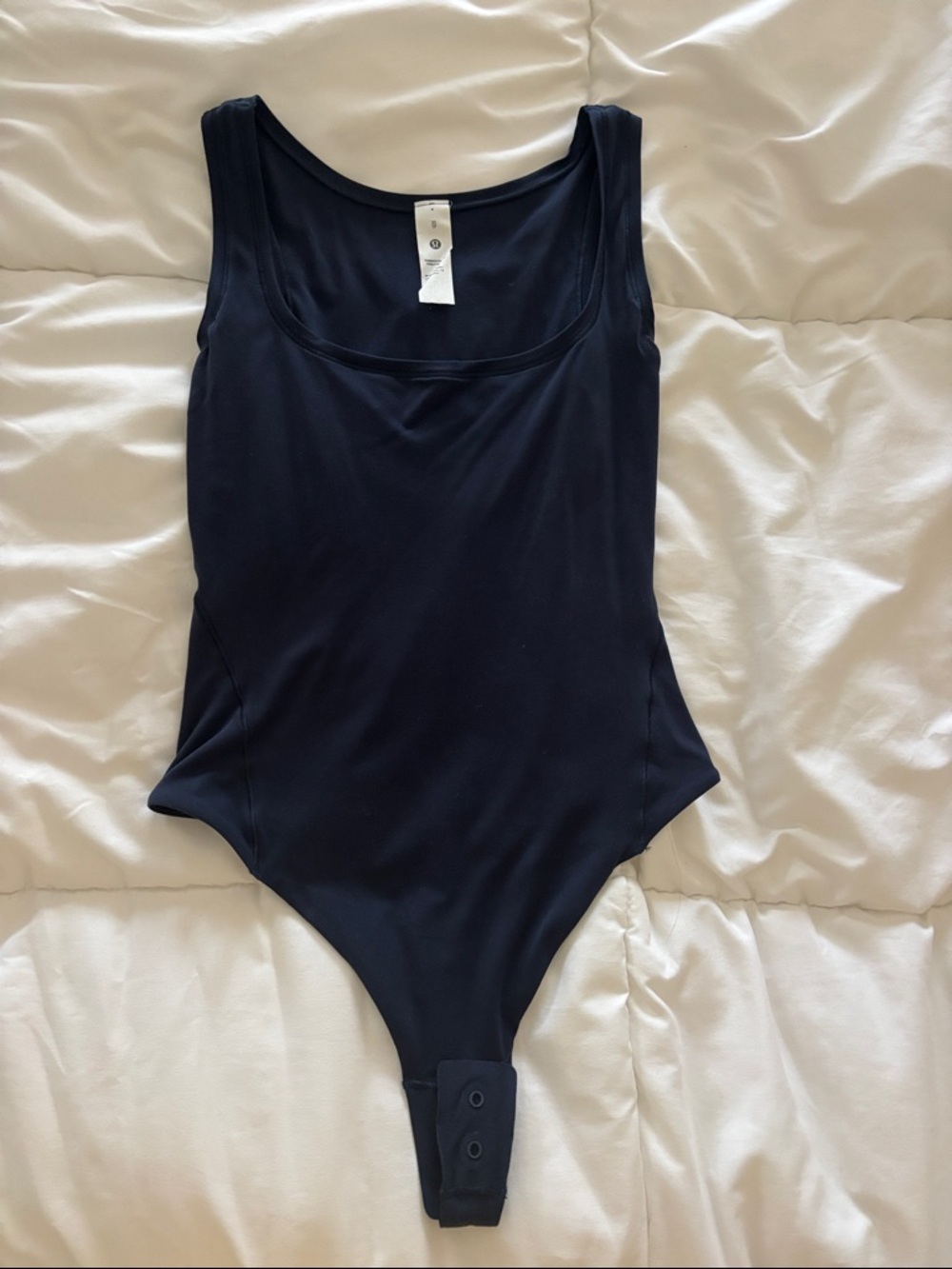 Lululemon Navy Scoop Neck Bodysuit